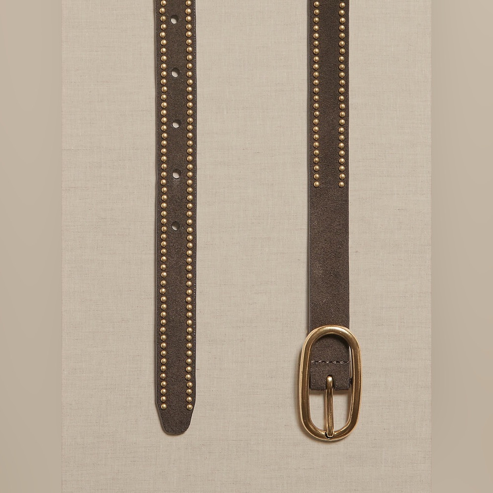 Banana Republic Brown Belt with Gold Studs